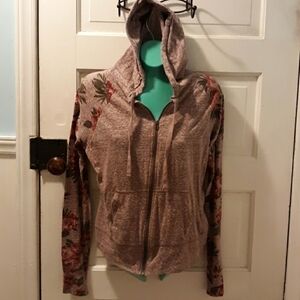 Prince & Fox zipper fleece jacket large floral